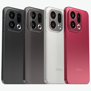 3D model OPPO Find X9 All Colors