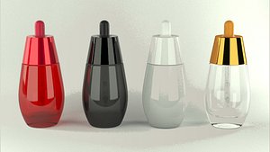 3D model Cosmetic Bottle and Dropper