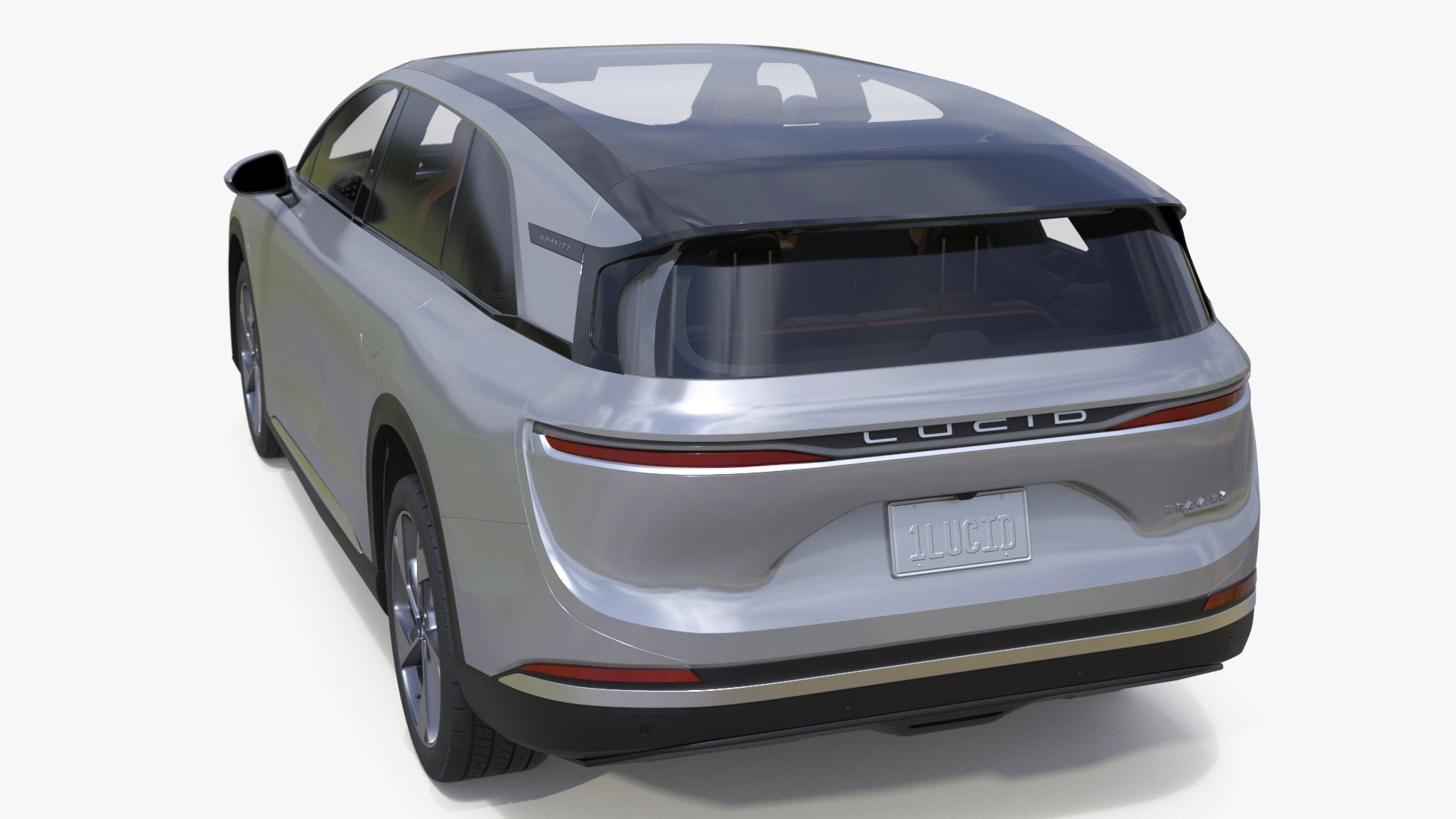 Lucid Gravity Electric Suv Gray With Lights Off 3D - TurboSquid 2290492