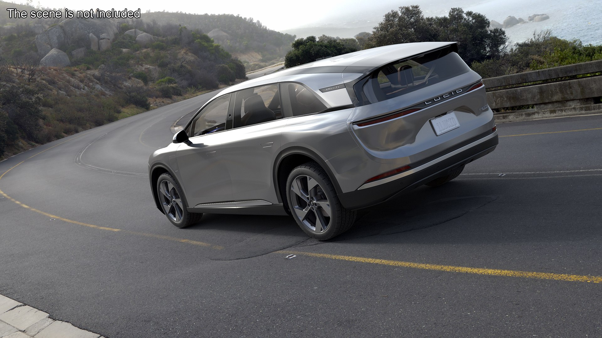 Lucid Gravity Electric Suv Gray With Lights Off 3D - TurboSquid 2290492