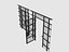 Barreaux métalliques de porte de cellule de prison