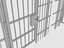 Barreaux métalliques de porte de cellule de prison