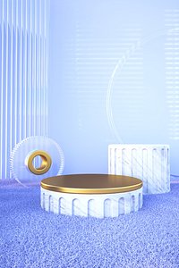 C4D glass hair texture 3D