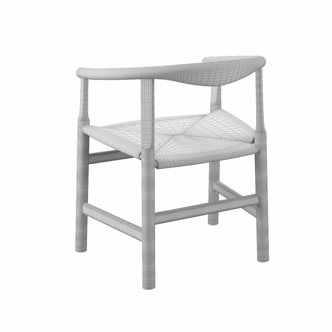 Wegner Pp201 Chair Hans J 3d Model