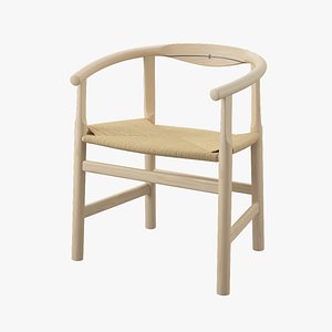 wegner pp201 chair hans j 3d model