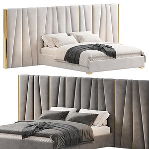 Modrest Nixa Modern White Bonded Gold Bed