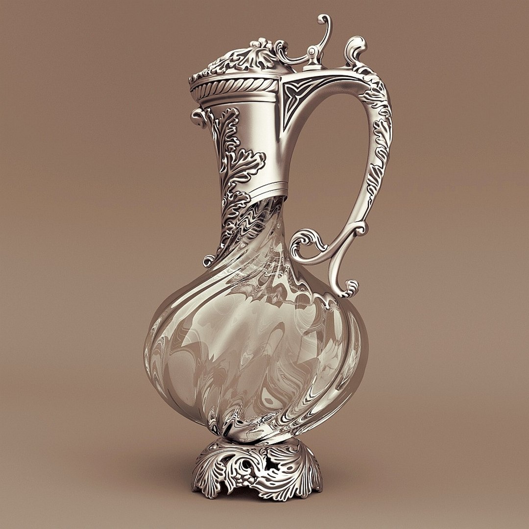 Silver Claret Jug 3d Model