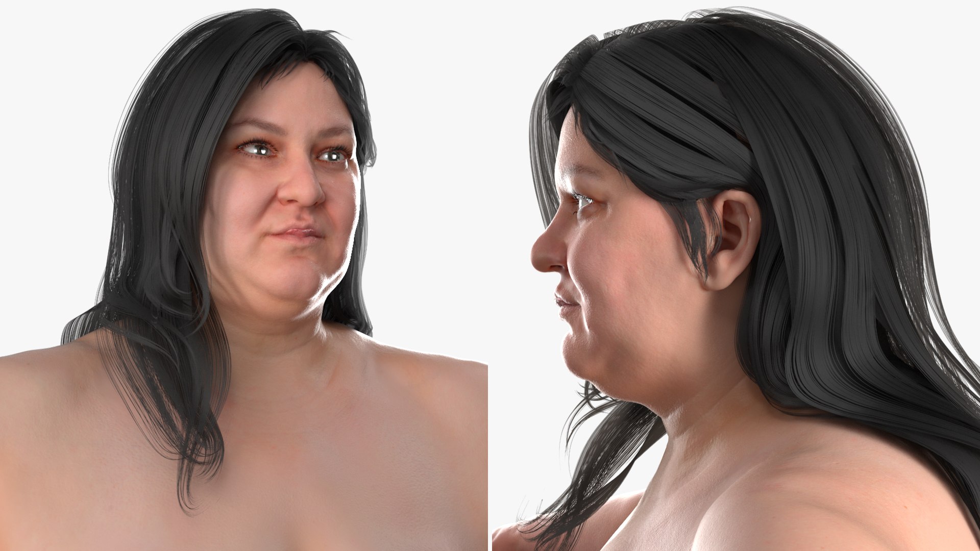 Plus Size Woman Body Anatomy Rigged For Maya Model - TurboSquid 2423688