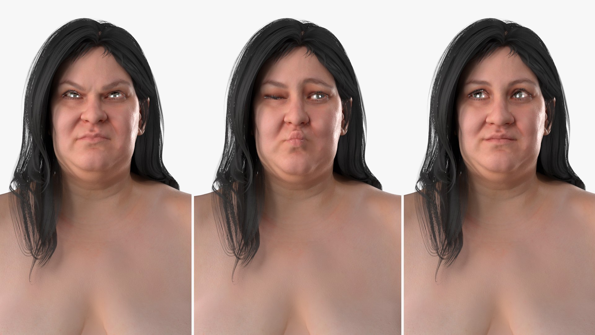 Plus Size Woman Body Anatomy Rigged For Maya Model - TurboSquid 2423688