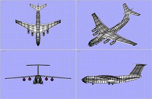 3d ilyushin il-476 strategic transport