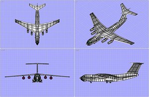 Ilyushin Il-476 Strategic Transport Aircraft Solid Assembly Model