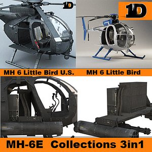 helicopter mh little bird 3d model