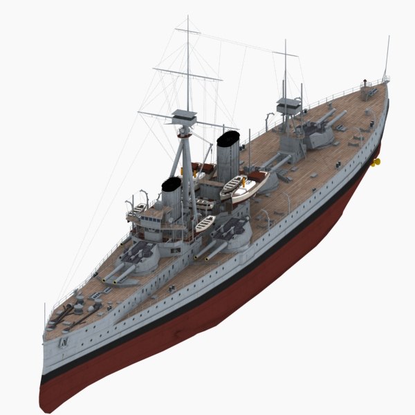 戦艦HMSドレッドノート（1906）イギリス海軍3Dモデル - TurboSquid 933514