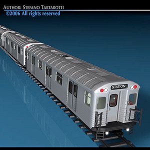 3d model subway train