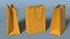 Yellow Paper Bag with Handles 3D model