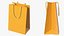 Yellow Paper Bag with Handles 3D model