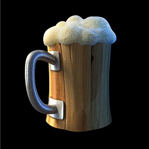 3d beer cartoon