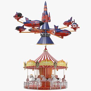 real ferris wheels 3D model