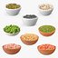 3D Beans and Seeds in a Bowl Collection 3 model