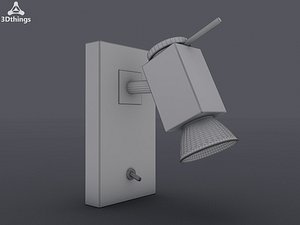 wall light modern chrome & wenge wood