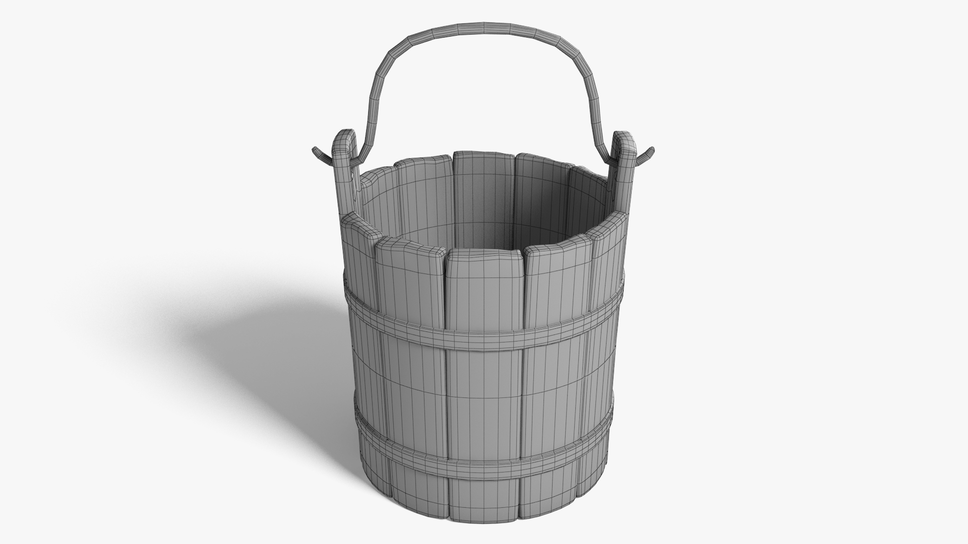 Wooden Bucket 3d Model Turbosquid 1962082