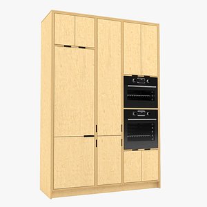 3D model Plywood Kitchen Cupboard 03 2