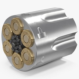 revolver cylinder stainless steel 3D model