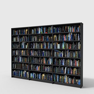 Home Library Bookcase Shelves 3D model