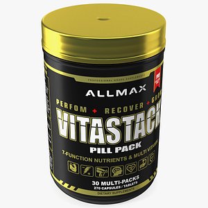 3D Allmax Nutrition Vitastack Multivitamin model