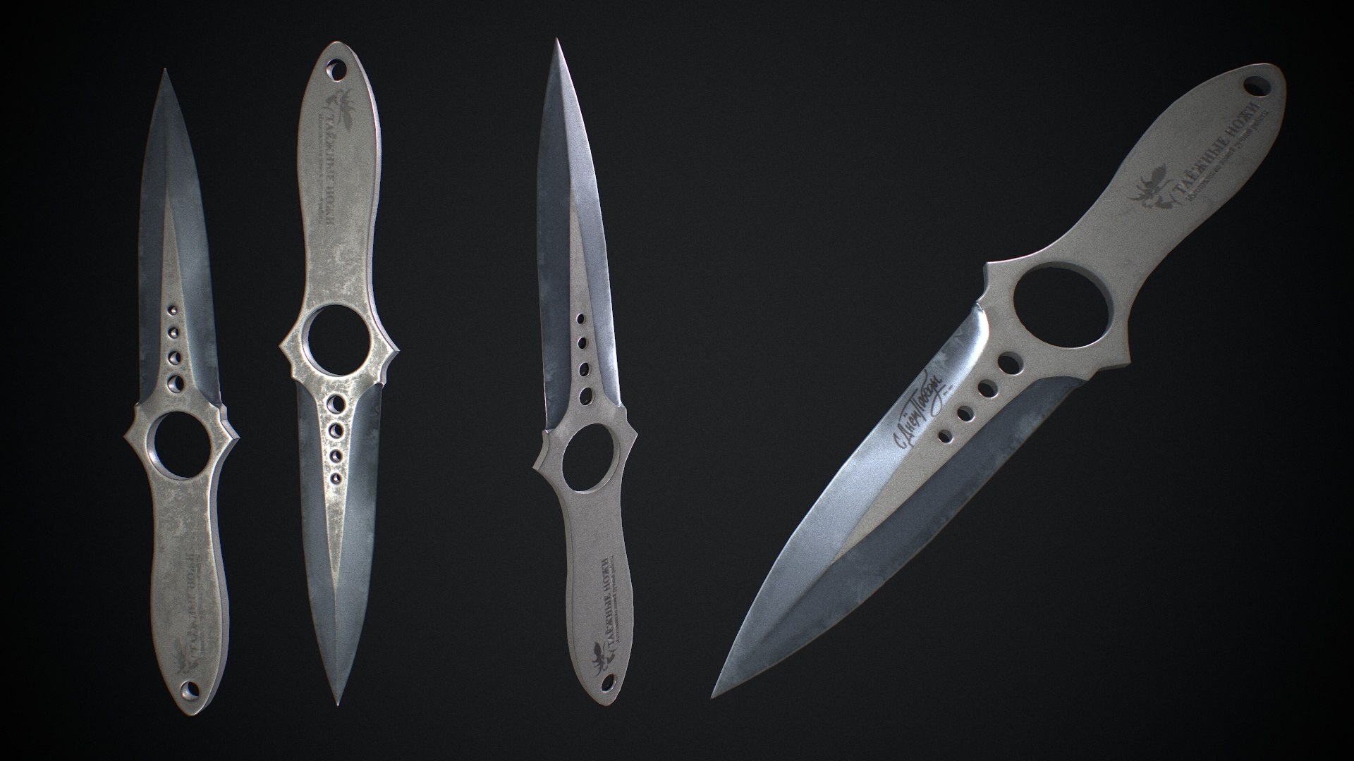 3D Combat Throwing Knife - TurboSquid 1768720