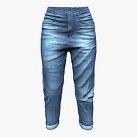 Casual Rolled Legs Boyfriend Denims Jeans Pants