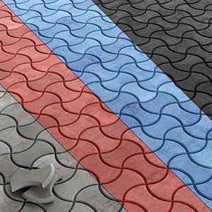 3D model Paving color lecalo n3