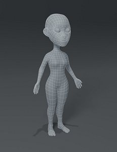 Female Body Cartoon Base Mesh