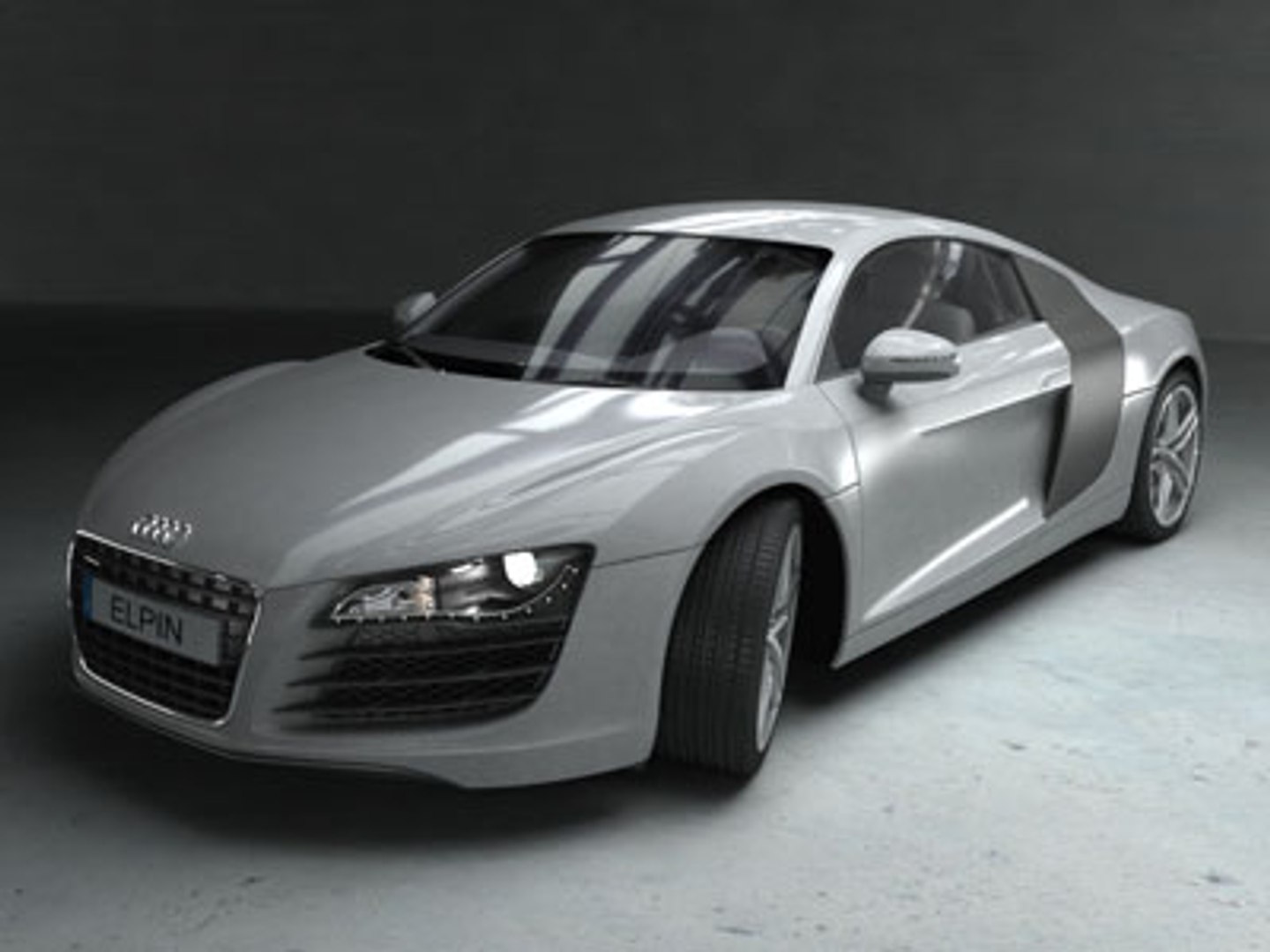 3d audi r8 2007 machine