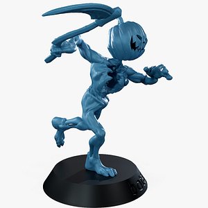 3D model 3D Pumpkin Undead Pose 03 3D print STL