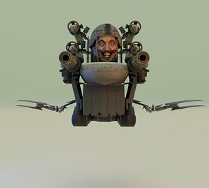 3D rocket laser claw skibidi toilet model
