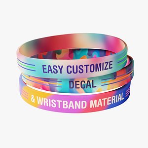Silicone Wristband 3D model