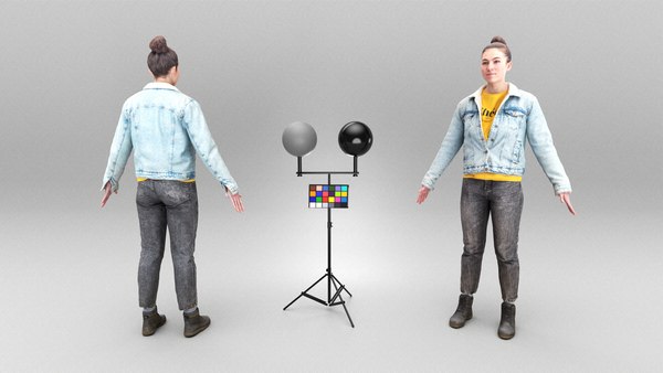modelo 3d Young woman in denim ready for animation 365 - TurboSquid 1961601