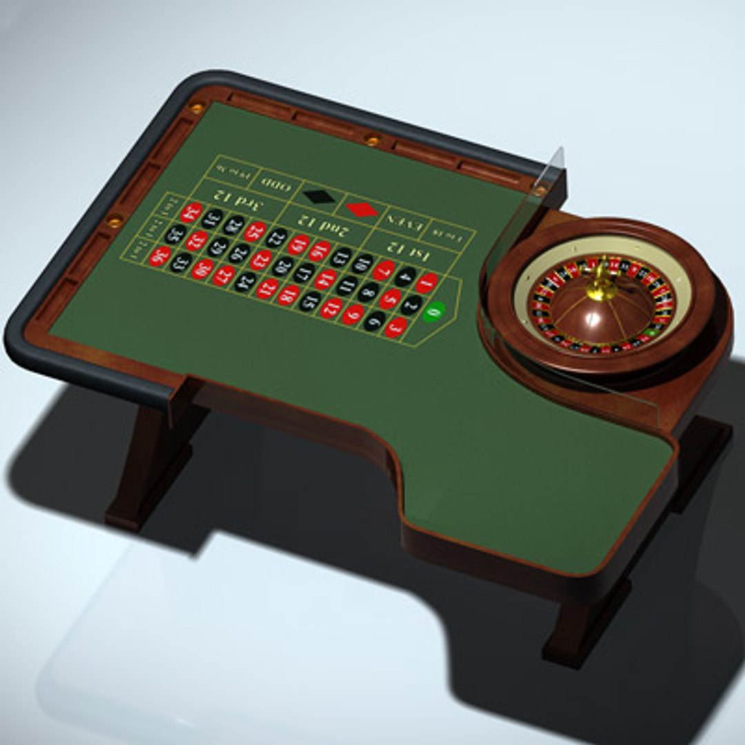 European Roulette Wheel Table 3d Max