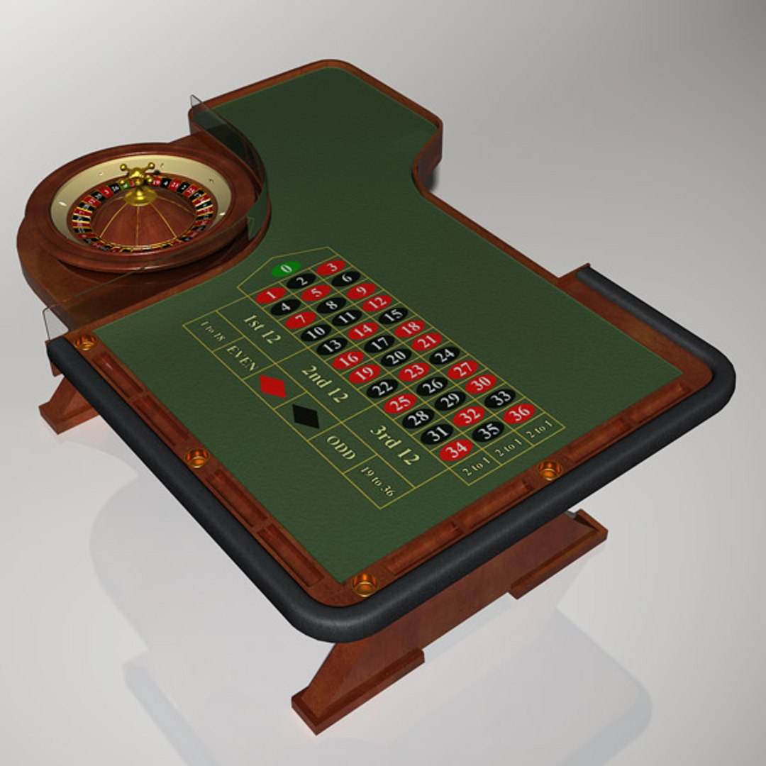 European Roulette Wheel Table 3d Max