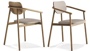 Klara Chair with armrests by Moroso 3D
