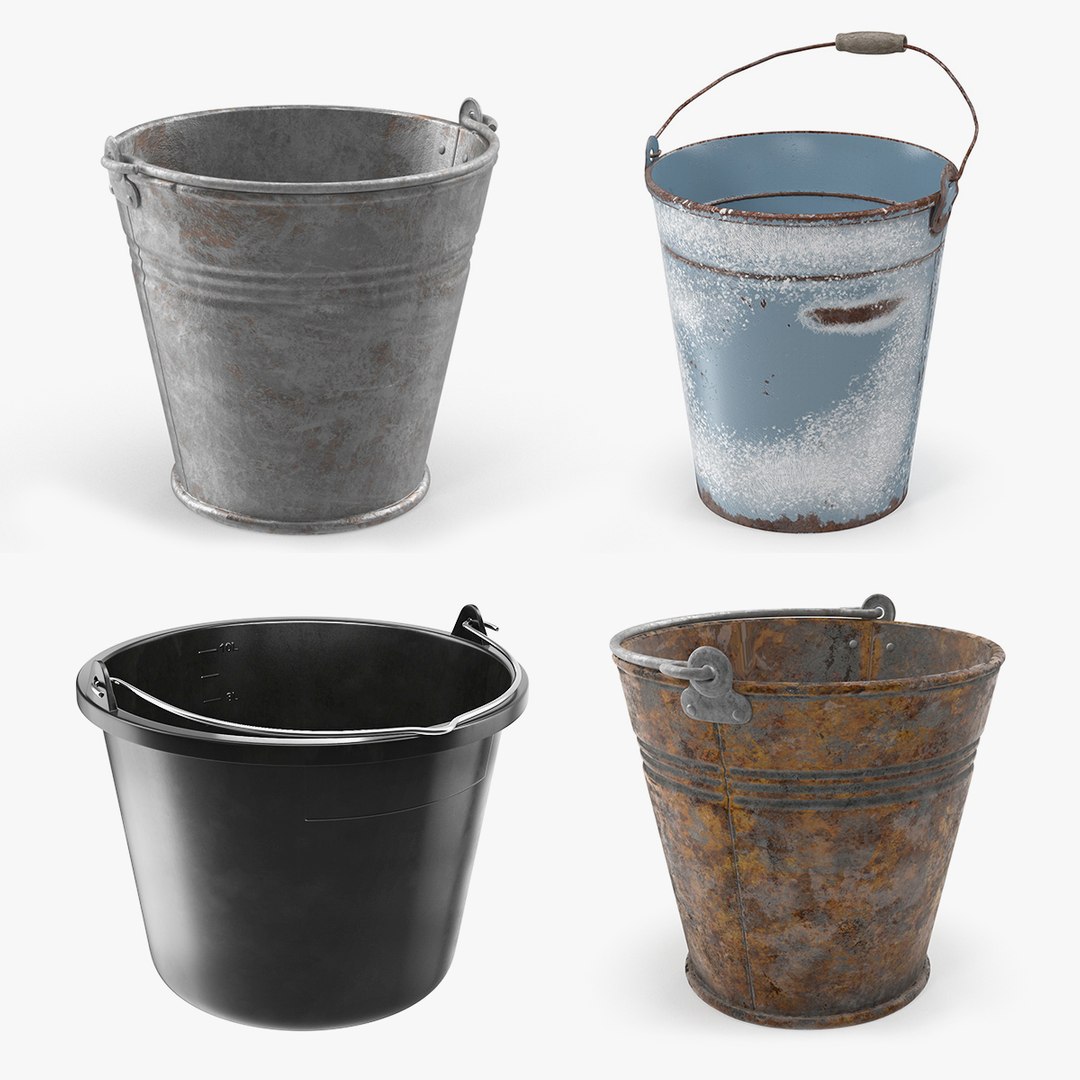 Buckets Collection 2 3D model preview
