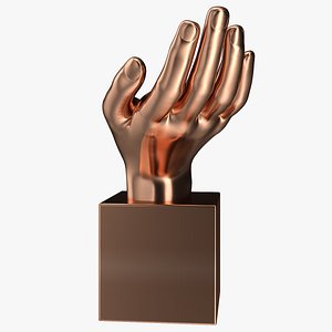 3D model bronze mask statuette