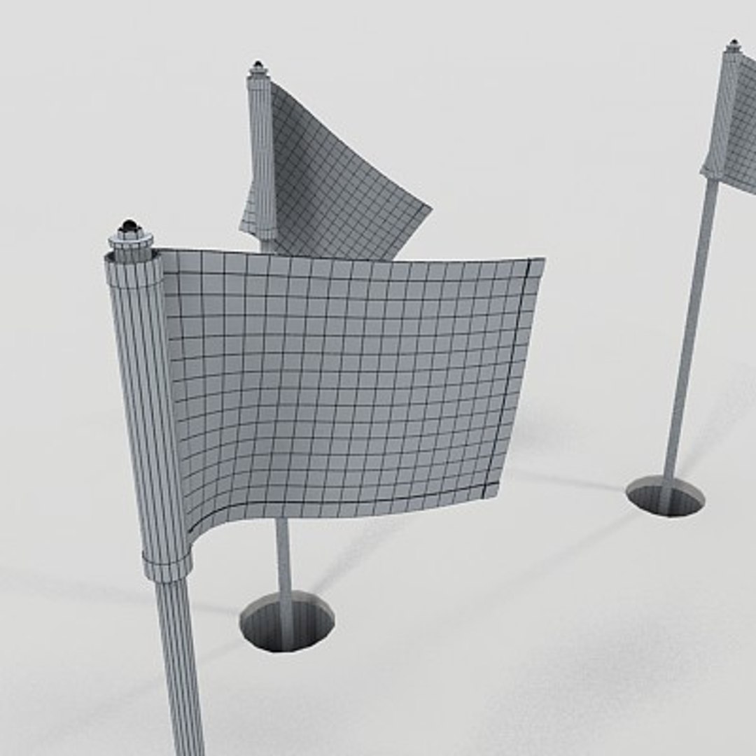 Putting Green Pins 3d Obj