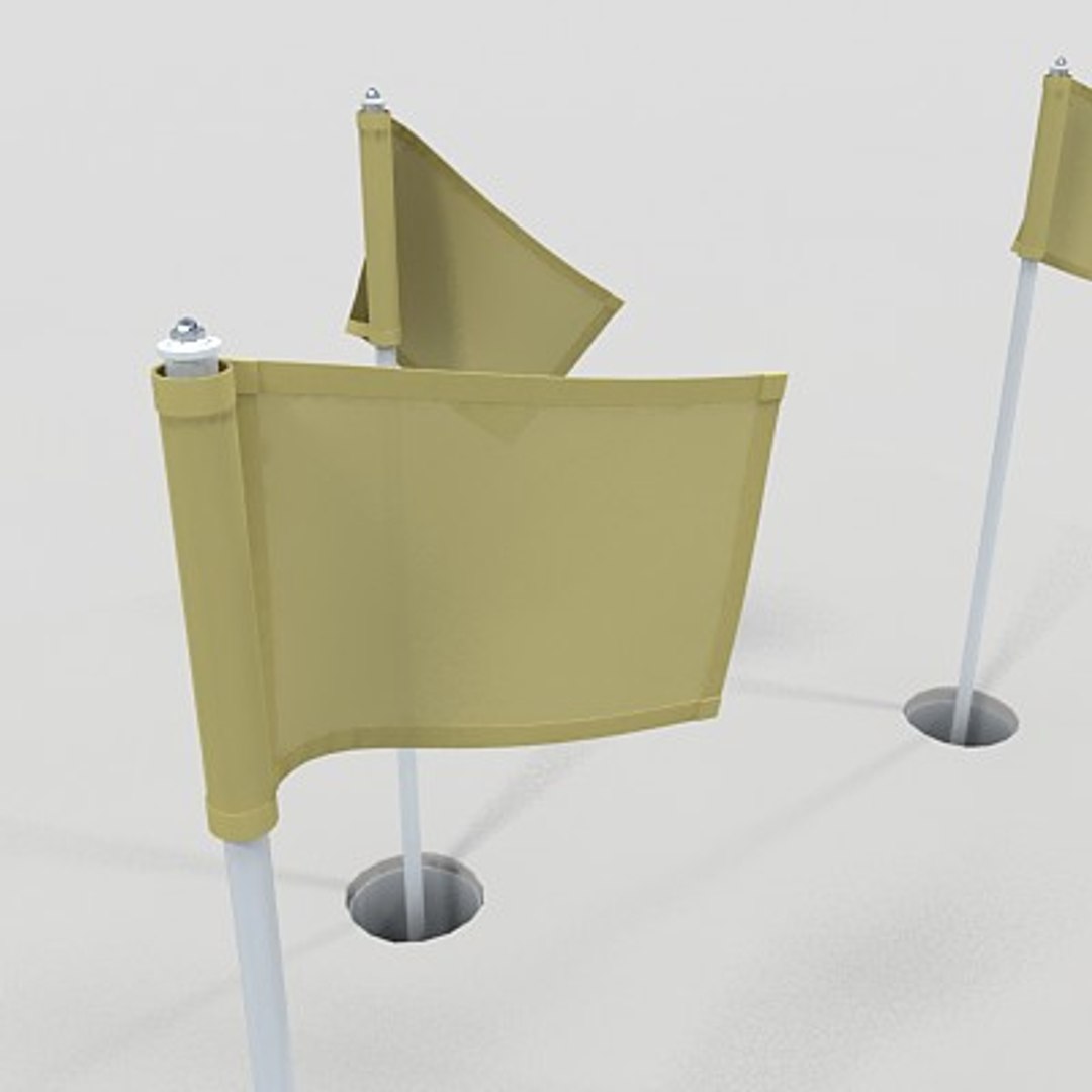 Putting Green Pins 3d Obj