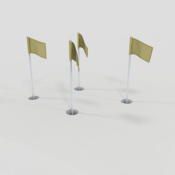 putting green pins 3d model