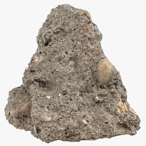 3D model broken concrete piece 02