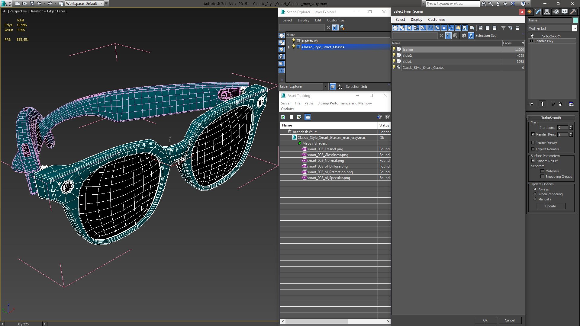 Classic Style Smart Glasses model - TurboSquid 1819394
