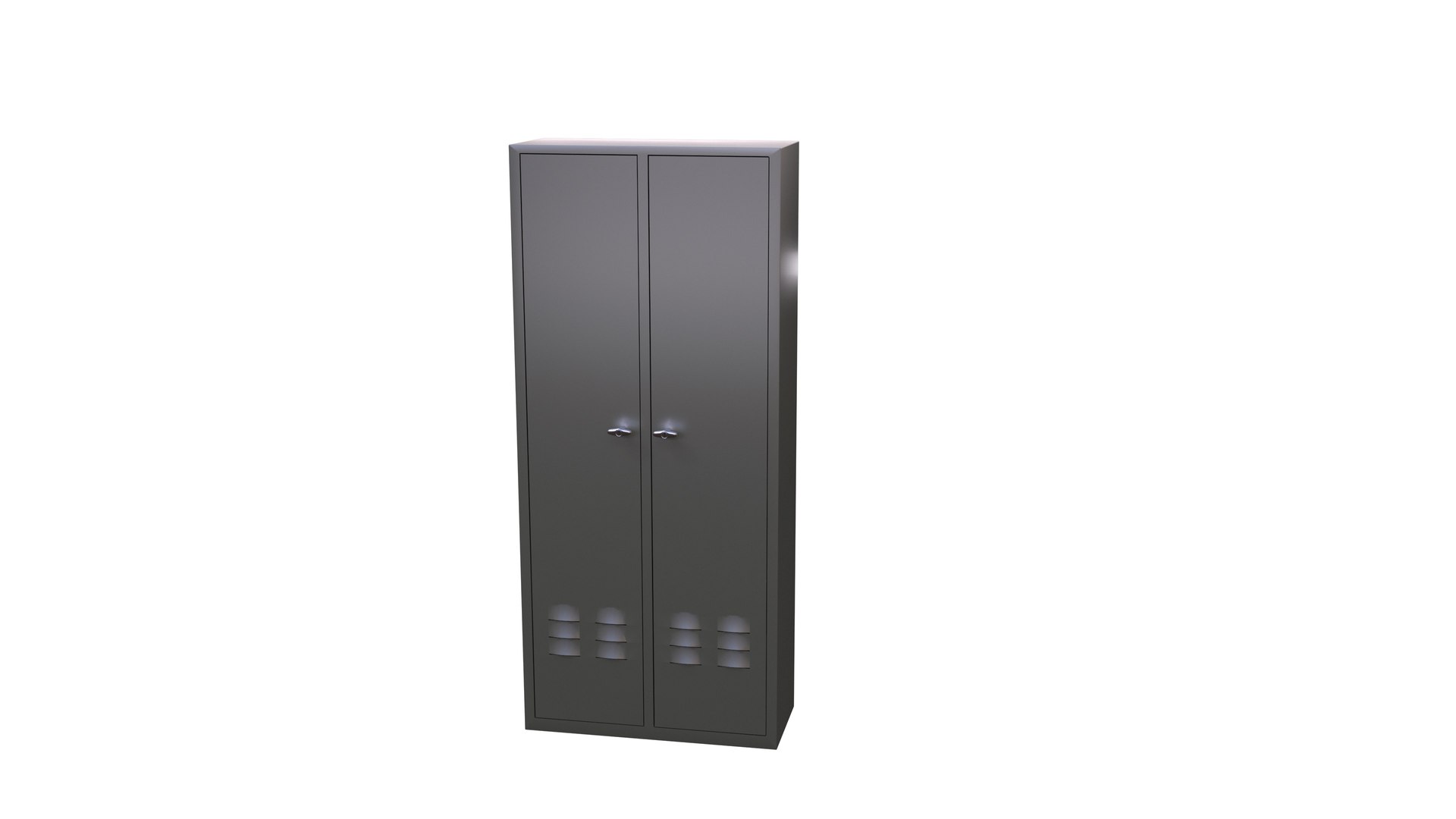 3D Model White Metal Office Cabinet - TurboSquid 2061202