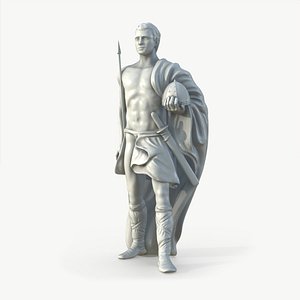 3D Warrior Statue model